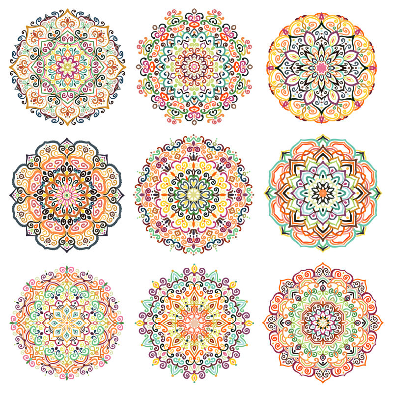 創意無限 探索矢量美麗曼陀羅裝飾設計的藝術魅力與商業應用